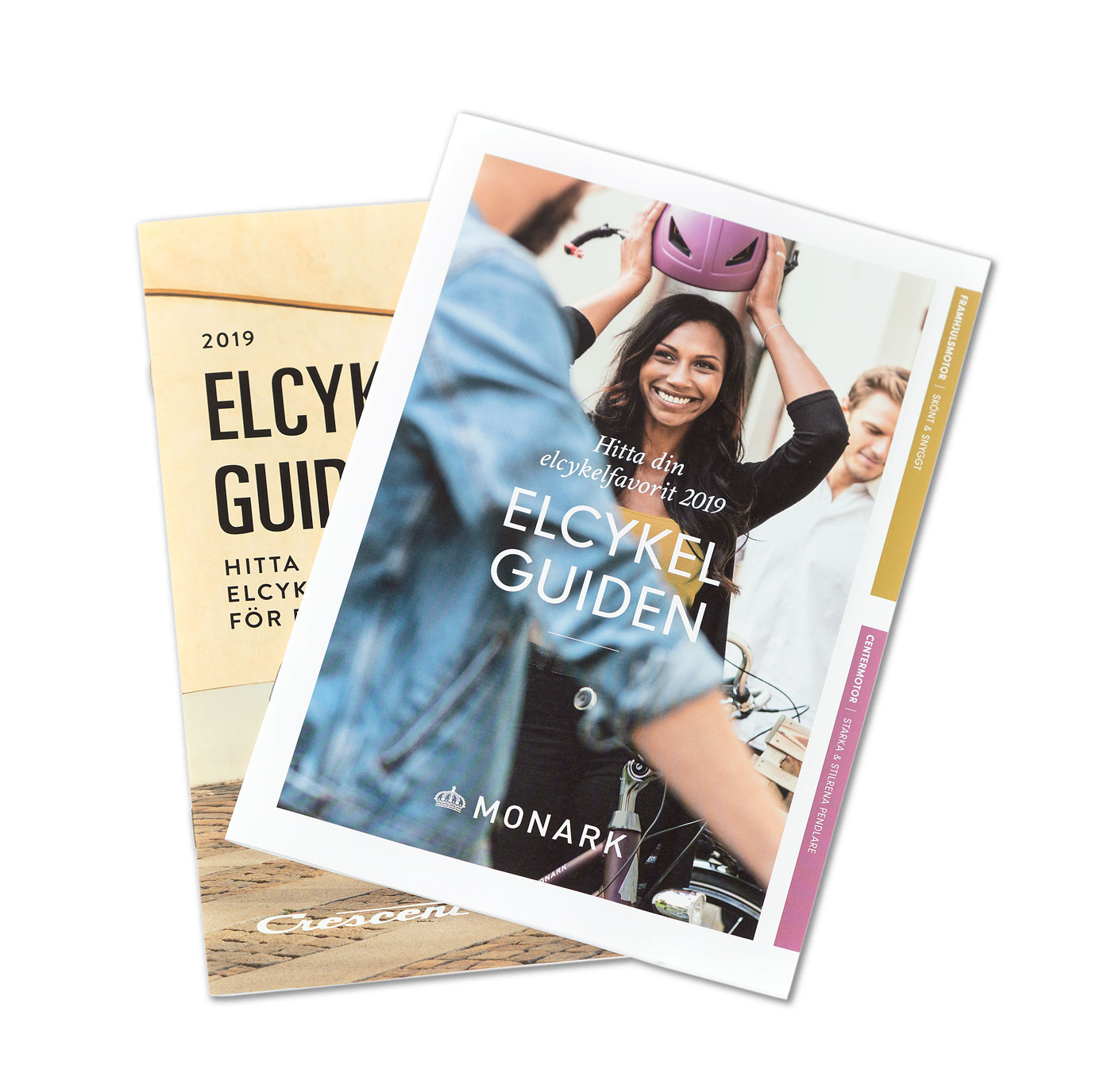 2 klammerhäftade broschyrer "elcykelguiden"
