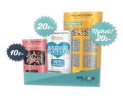Kassaskyltar i plast "Miljonlotteriet"