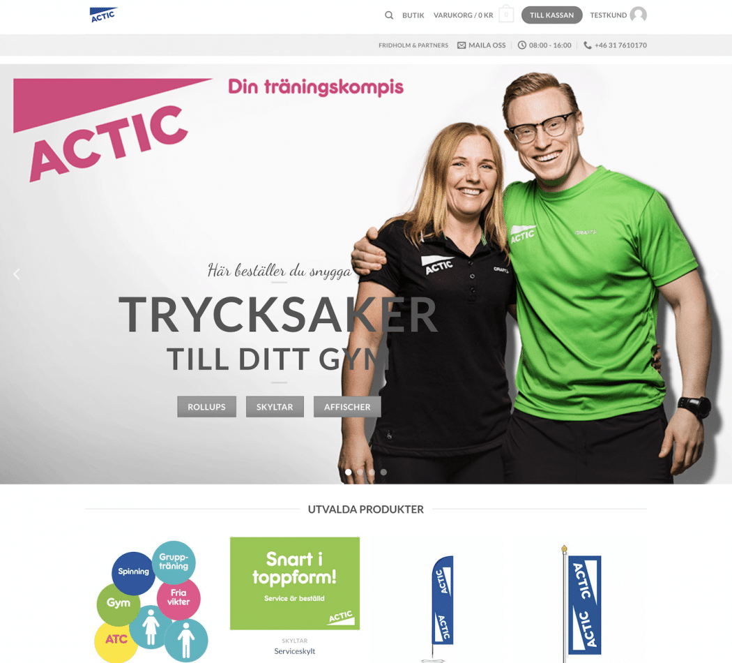 Kundunik webbshop hos Fridholm & Partners