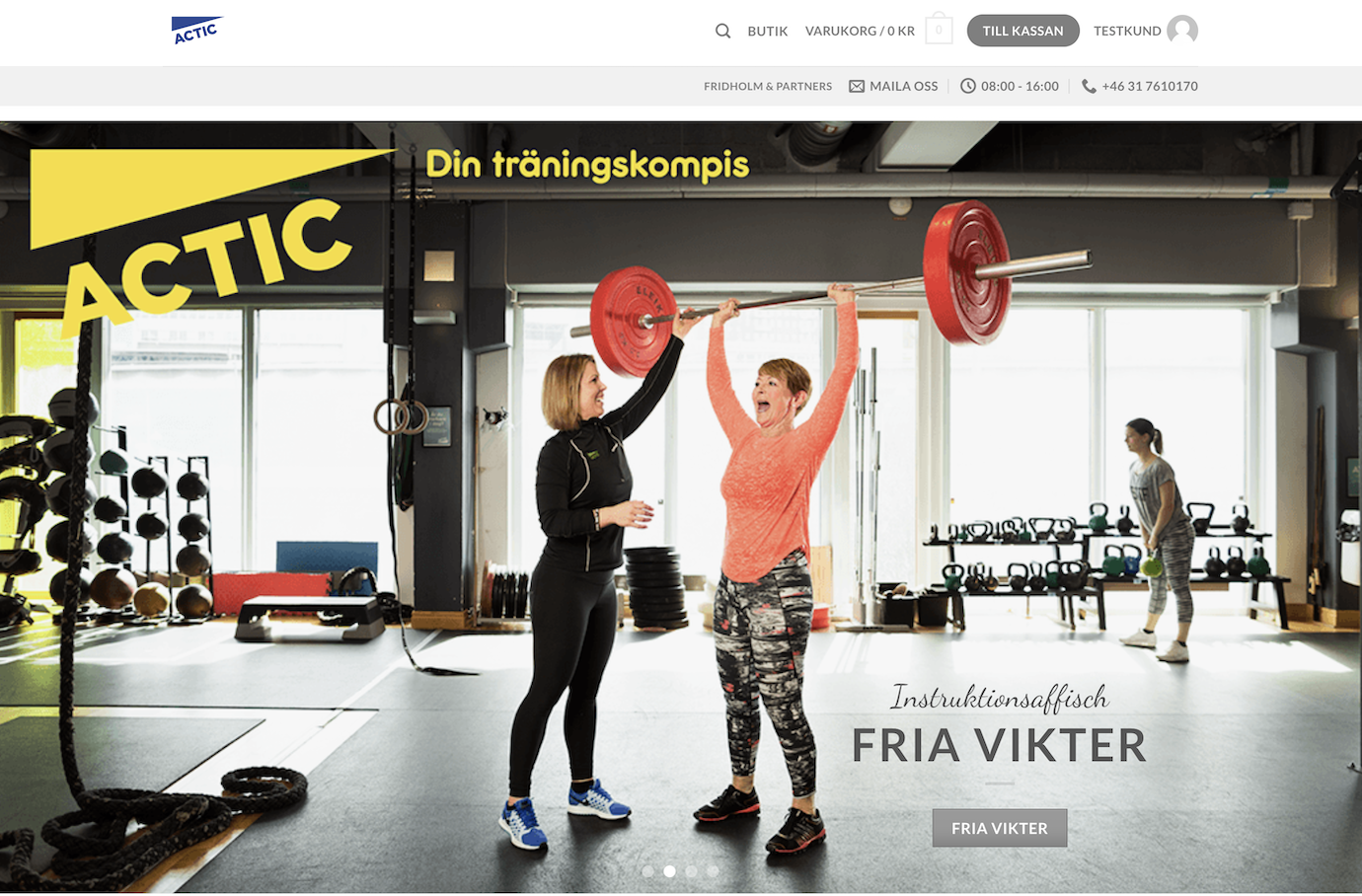 Kundunik webbshop hos Fridholm & Partners