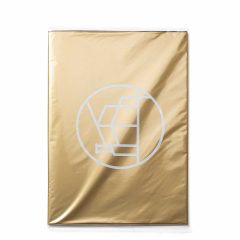 Inplastade mailingar med guldfärgad plast