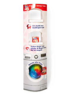 Bilden visar en pop up "Colour Catcher" att ställas på golvet.