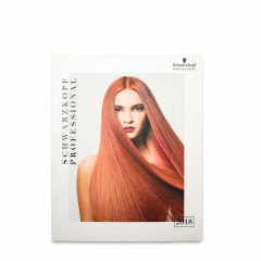 Linnetrådsbunden broschyr "Schwarzkopf". Broschyren har även en silverfoliering.