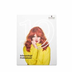 Linnetrådsbunden broschyr "Schwarzkopf". Broschyren har även en silverfoliering.