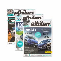 Periodisk tidskrift, "Tidningen Elbilen", tryckt på WFC-papper.