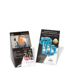 Variant på en så kallad "bordsryttare" – här en stående trekant med dolda sidor – som ställs på bord/disk.