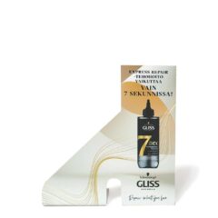 Hyllkantspratare "Gliss" i bockad plast, som fäst på hyllkanten och sticker ut från hyllan.