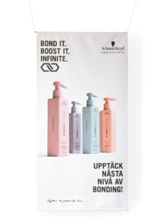 Vepa "Schwarzkopf" för inomhusbruk, med aluminiumlist i sydd kanal upptill och nedtill.