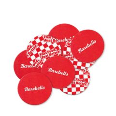 "Beer coasters" – Ölunderlägg – "Barebells".