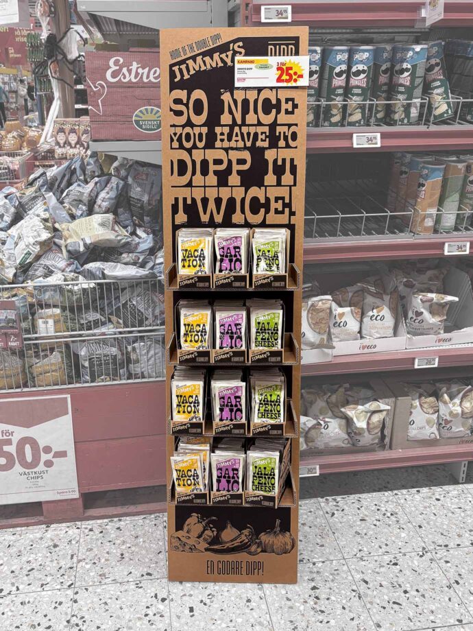 Golvdisplay "Jimmy's" i reboard.