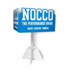 karusell "Nocco" avsedd för ett kampanjtorg, som ett tak ovanför pallar/displayer – lite som en portal, men placerad i mitten.